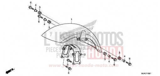 FRONT FENDER (VT750C2B) VT750C2BE de 2014